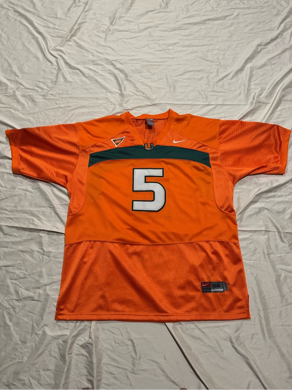 Nike Men’s Orange Football Jersey with White Number